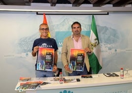 Juan Prieto, vicepresidente del Club de Escalada de Marbella, y el concejal de Deportes, Manuel Cardeña.