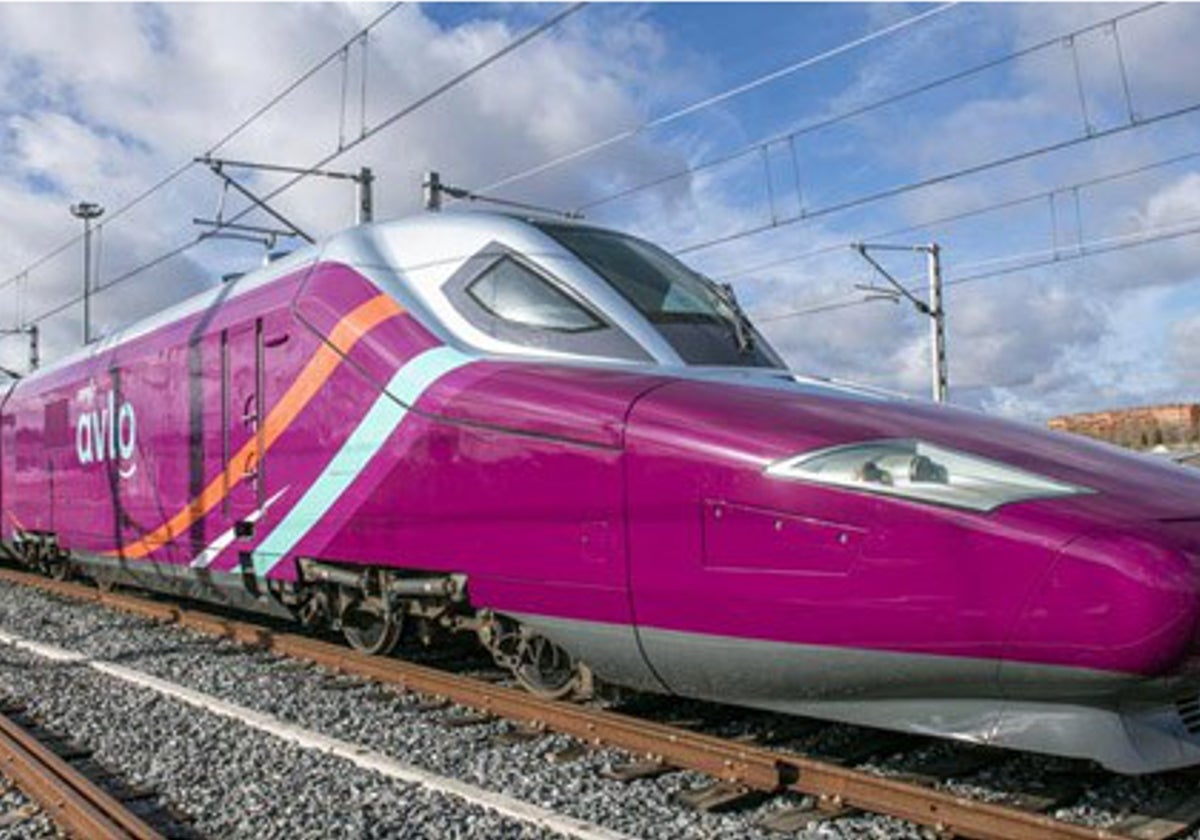 Un tren AVLO, la marca de bajo coste de Renfe.