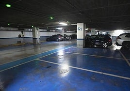 Interior del 'parking' municipal de la Alcazaba.