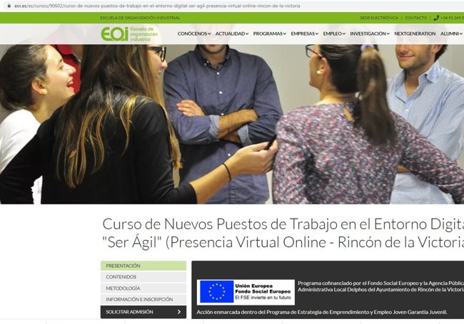 Imagen promocional del curso formativo.