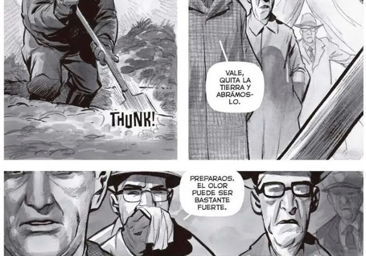 Una de las primeras páginas del cómic inspirado en la vida del asesino Ed Gein.