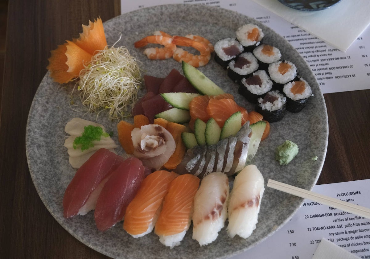 Surtido variado del restaurante Nozomi.