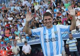 El paso de Joaquín en el Málaga, en imágenes