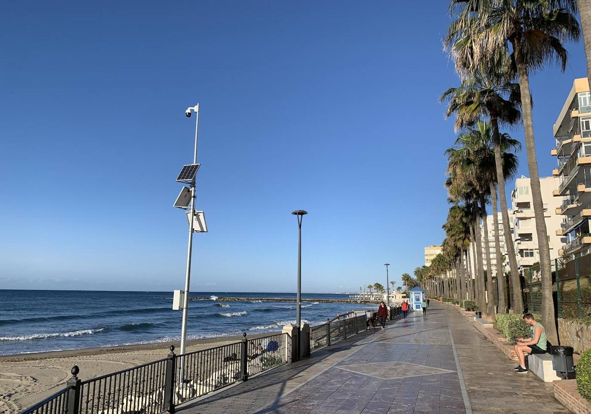 Una de las cámaras colocadas en las playas de la ciudad.