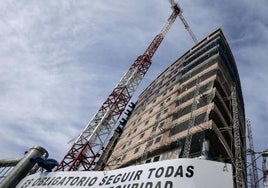 Edificio en construcción en Málaga.