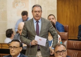 Juan Espadas, en su intervención en el pleno.