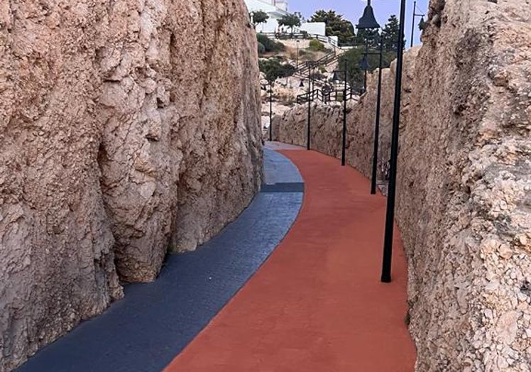 Imagen del estado de las obras en los túneles del Cantal.