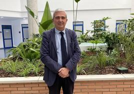 El presidente de la FGUMA, Diego Vera, antes de la entrevista.