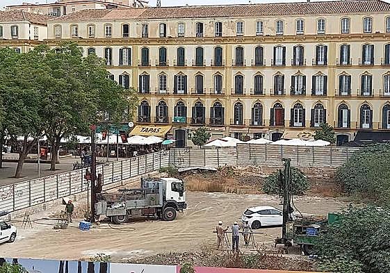 Últimos sondeos que se hicieron en solar de los cines Astoria y Victoria.