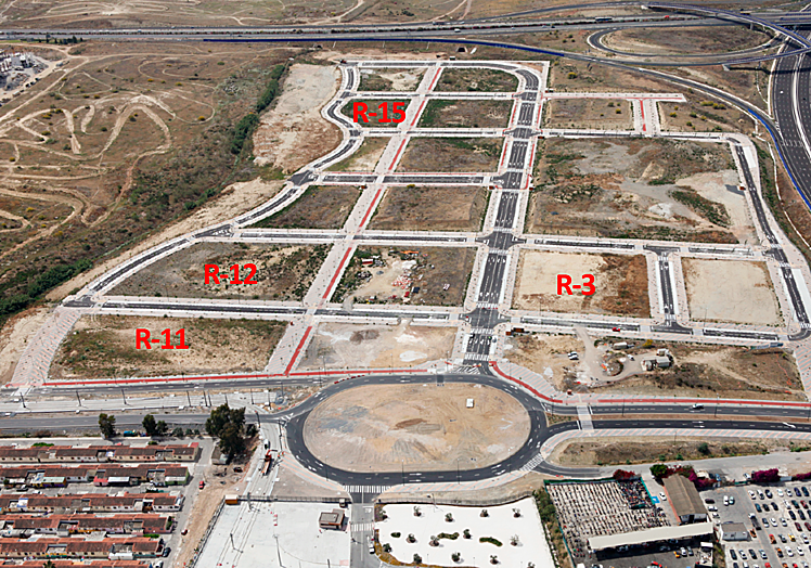 Las cuatro parcelas ofertadas en este concurso.