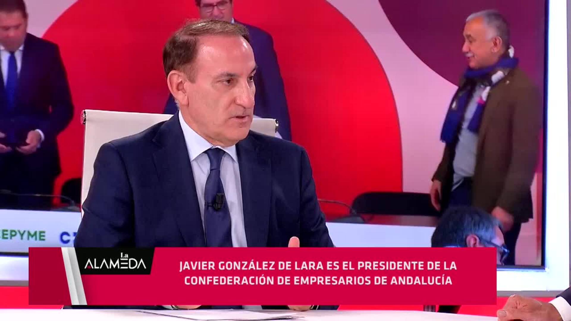 El presidente de la CEA, Javier González de Lara, en 'La Alameda' (parte 1)