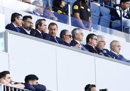 Imagen del palco presidencial de La Rosaleda durante el pasado sábado durante el Málaga-Mirandés.