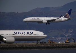 Aviones de la compañía norteamericana United Airlines.