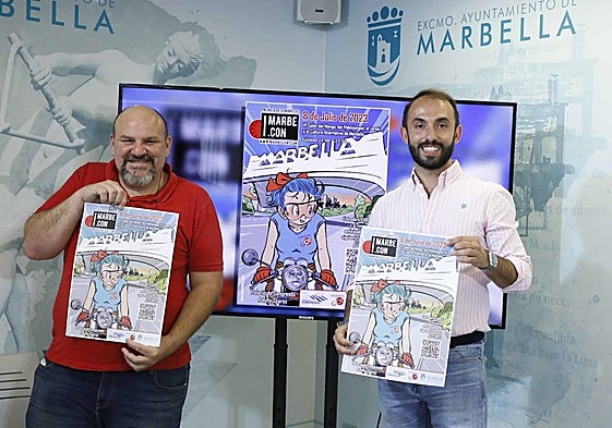 Julián Navarro, representante de Eventos Go, junto al concejal de Juventud, Enrique Rodríguez.