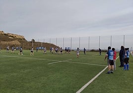 Imagen de archivo de un partido de rugby en el Manuel Becerra.
