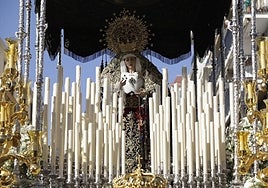 La Virgen del Amor, en su salida procesional del pasado Miércoles Santo.