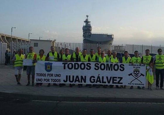 Las pancartas de apoyo estuvieron presentes en todas las acciones de protesta.