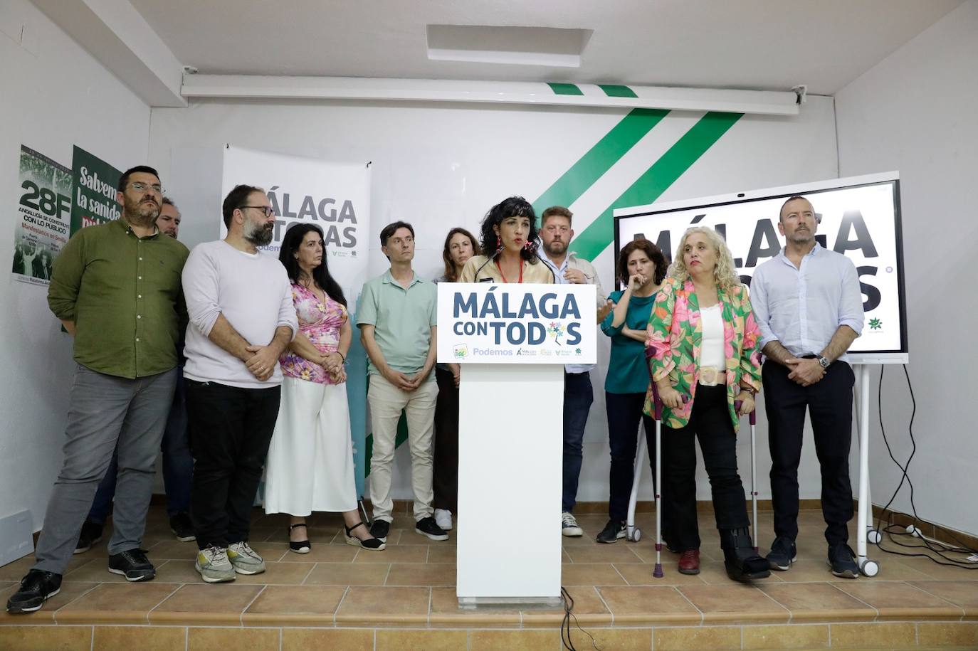 Toni Morillas, durante su comparecencia en la sede local de IU.