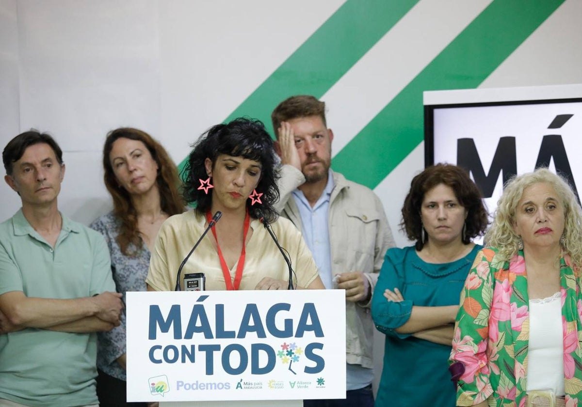 Toni Morillas, durante su comparecencia en la sede local de IU.