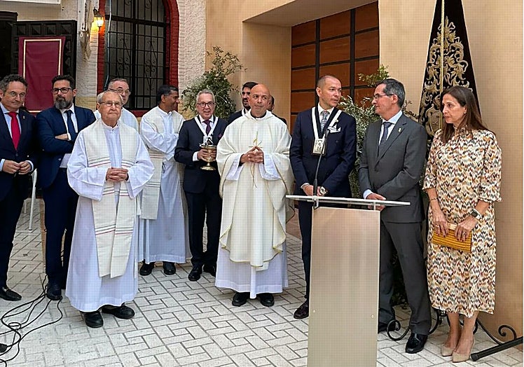Acto de la bendición e inauguración de la casa hermandad el pasado sábado.
