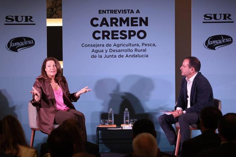 La consejera de Agricultura, Carmen Crespo, protagonista de una entrevista que realizará con el director de SUR, Manolo Castillo.