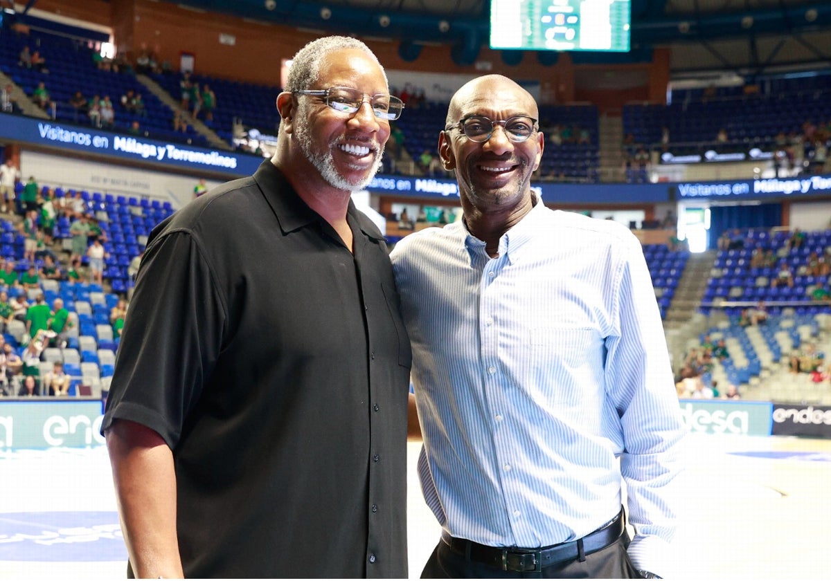 Audie Norris, exjugador del Barcelona, junto a Ray Smith.