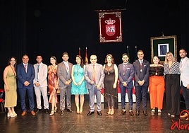 Los 13 concejales de la nueva Corporación Municipal en el pleno de constitución del Ayuntamiento.