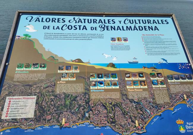 Hay carteles descriptivos de la fauna y flora en esta zona