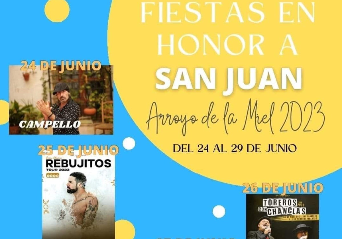 Quema de júas y actuaciones musicales, en la Feria de San Juan de Arroyo de la Miel