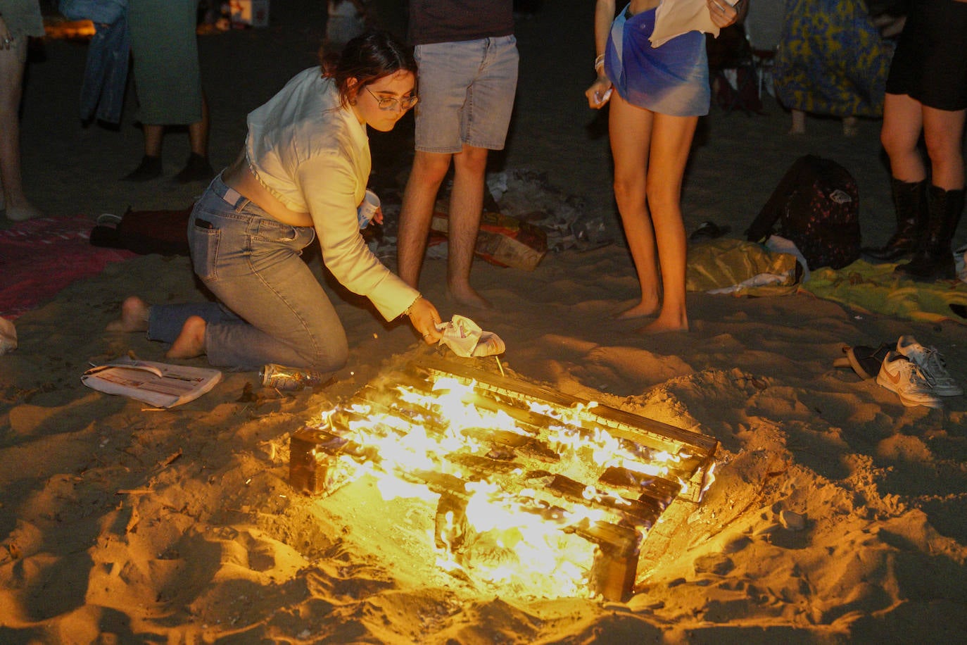 Celebración de San Juan en las playas de Marbella.