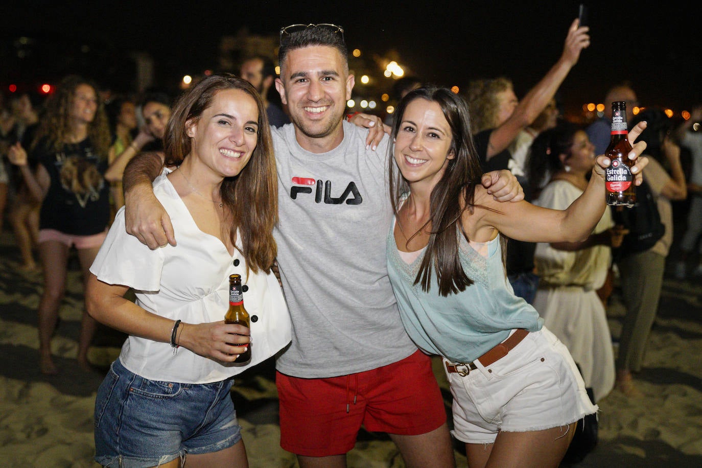 Celebración de San Juan en las playas de Marbella.