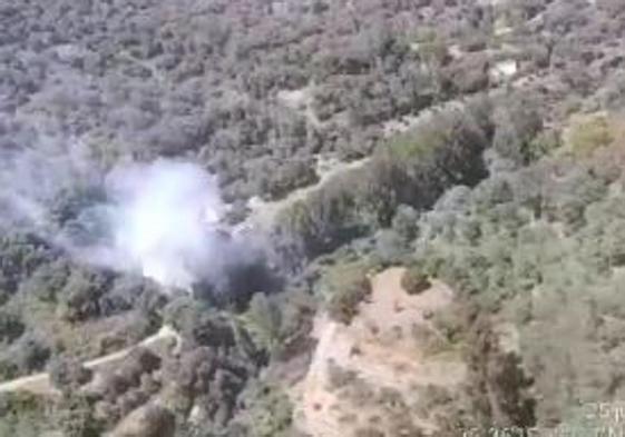 Origen del incendio forestal de este domingo.