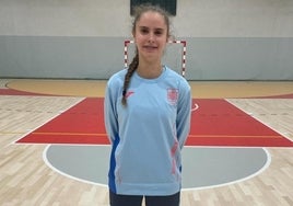 Sara Martínez, en la concentración con la selección española sub-17.
