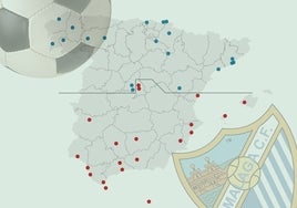 Representación del reparto de grupos de la Primera RFEF 2023-24