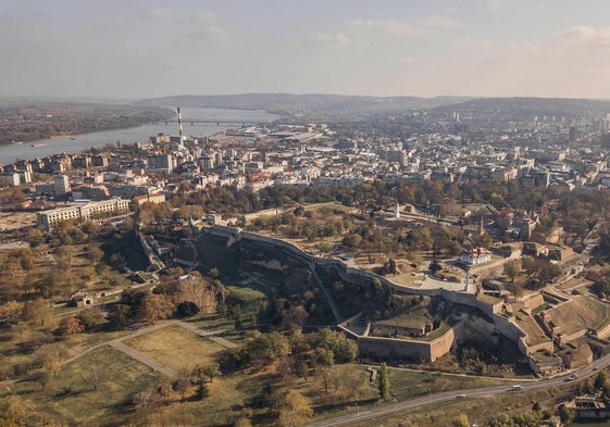 Vista de la fortaleza y el parque de Kalemegdan.