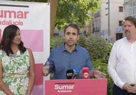 Mar González, Toni Valero y Thomas Waitz, esta mañana.