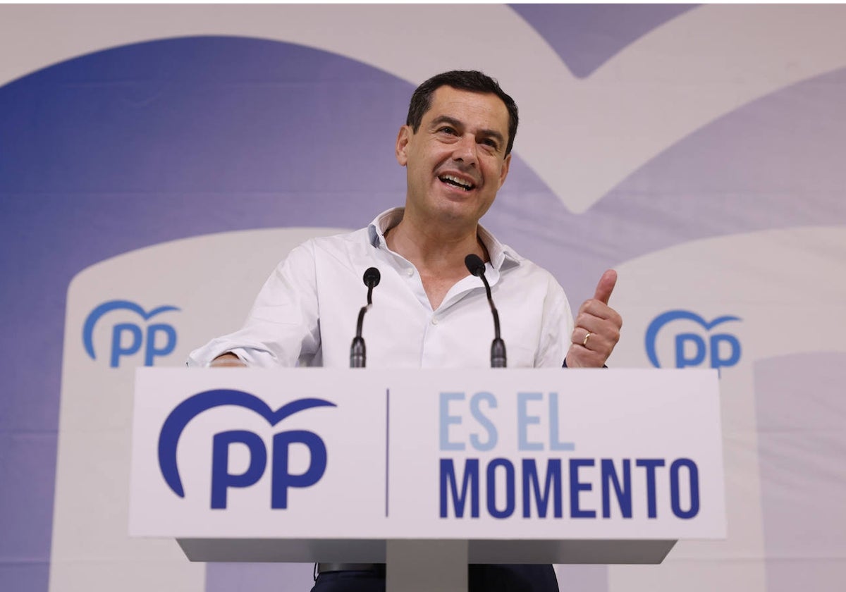 Juanma Moreno, en un acto electoral.