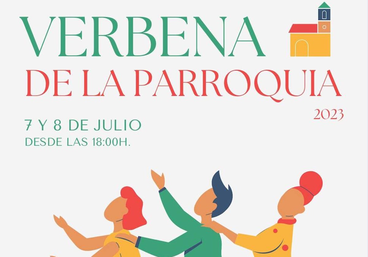 El cartel de la verbena benéfica de la parroquia de Valle de Abdalajís.