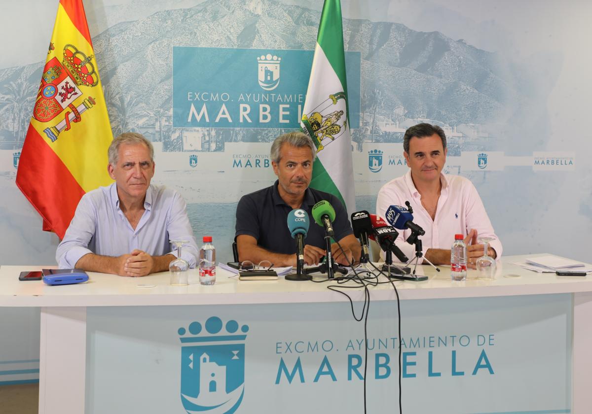 Morente, Díaz y Romero, en rueda de prensa.