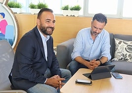 Cortés, a la izquierda, esta mañana.