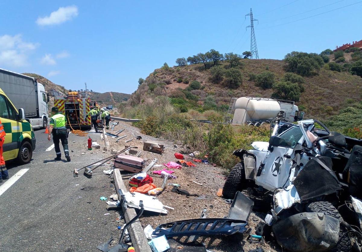 Imagen del accidente.