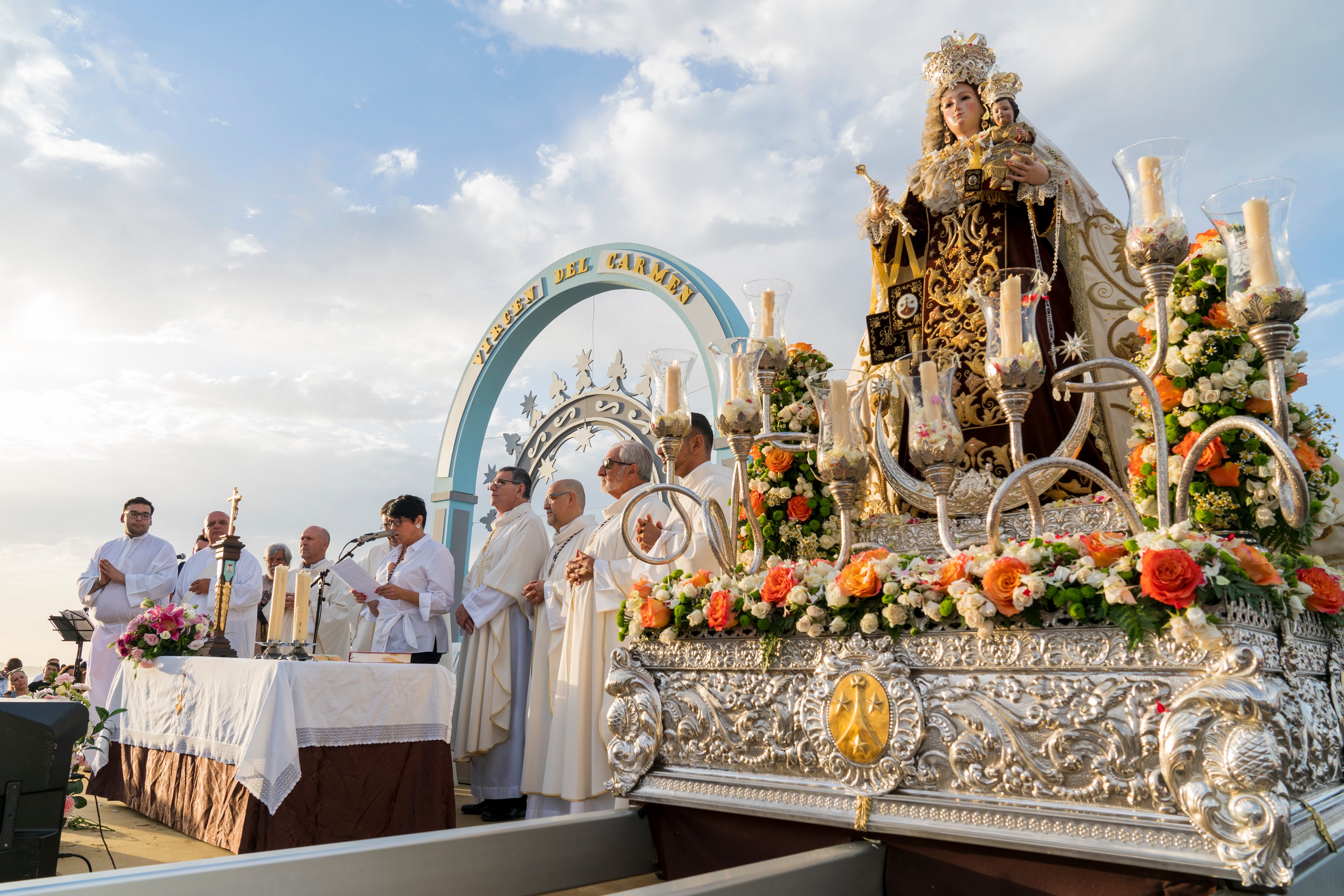 Rosario de la aurora y procesión de la Virgen del Carmen en Marbella