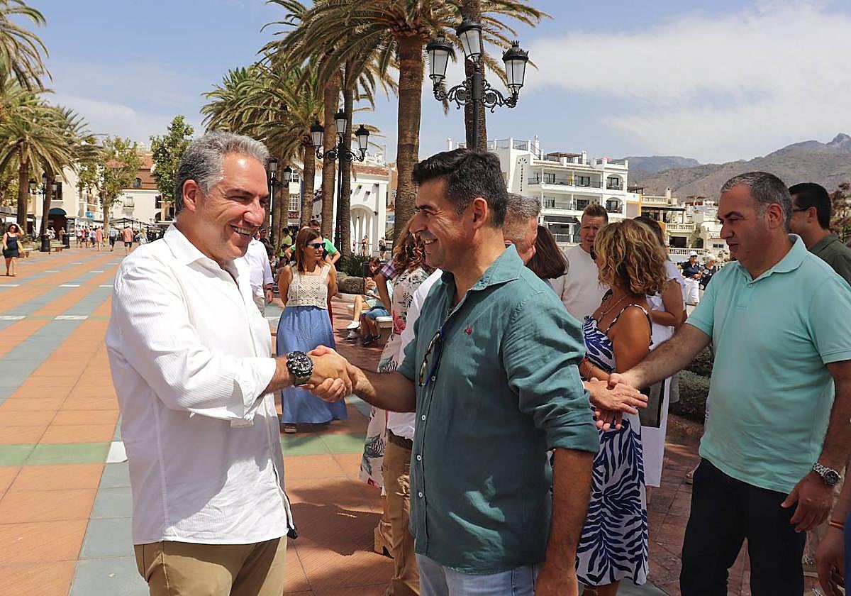 Elías Bendodo, este domingo en Nerja.