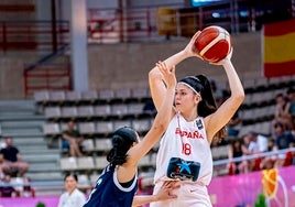 Elena Moreno, durante el partido contra Taiwán.