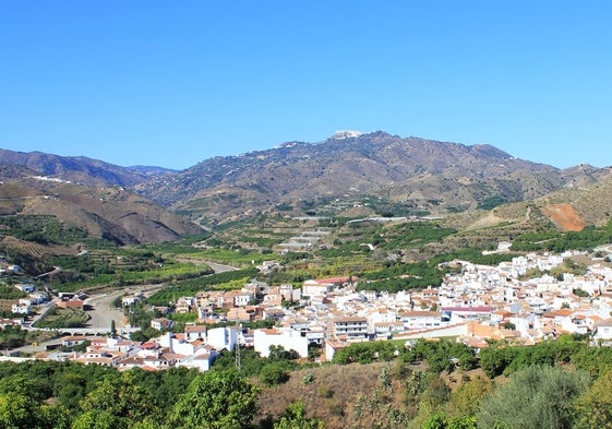 Vista panorámica de la localidad axárquica de Benamargosa, en una imagen de archivo.