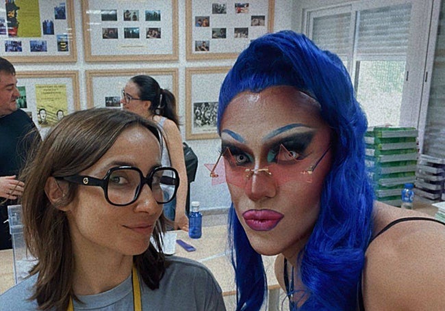 Onyx y Zahara durante la jornada electoral.