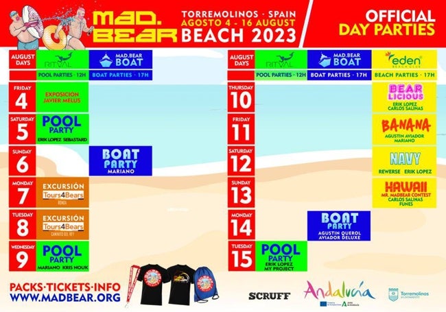Programación diurna del 'Mad Bear Beach 2023'