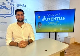El concejal de Juventud durante la presentación de las actividades.