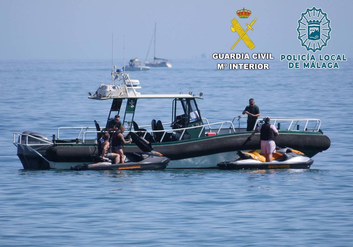 31 denuncias tras un control de motos acuáticas y embarcaciones de recreo en Málaga