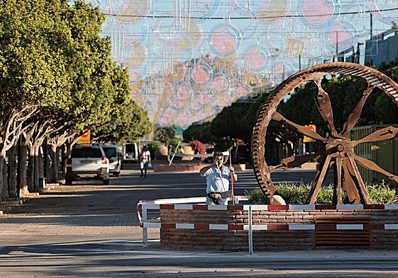 Una imagen del Real Cortijo de Torres, a tres días de que comience la Feria de Málaga.